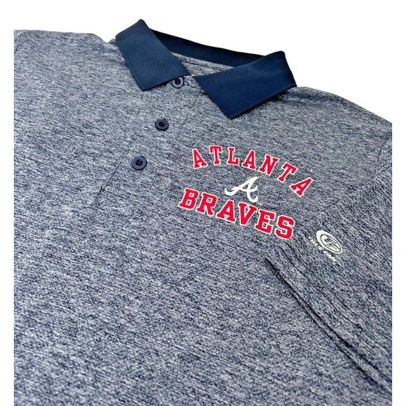 Genuine Merchandise Polo Atlanta‎ Braves MLB Performance Shirt Mens Size L - Picture 1 of 5
